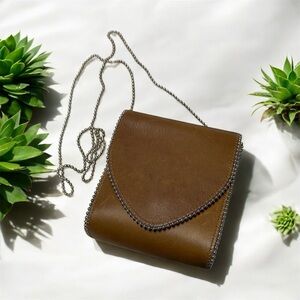 Leather Rock small structure Brown Leather Chain Shoulder Bag phone bag